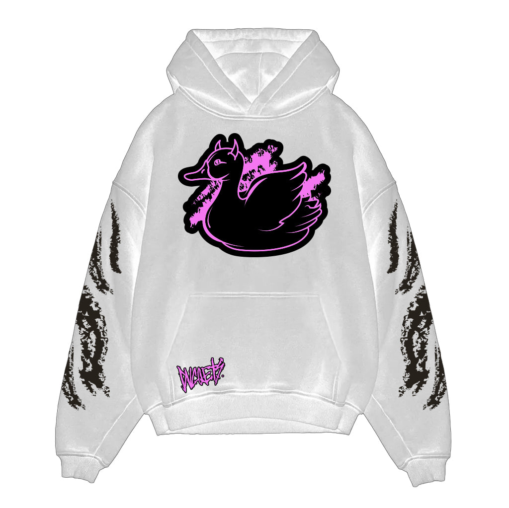 punk duck white hoodie